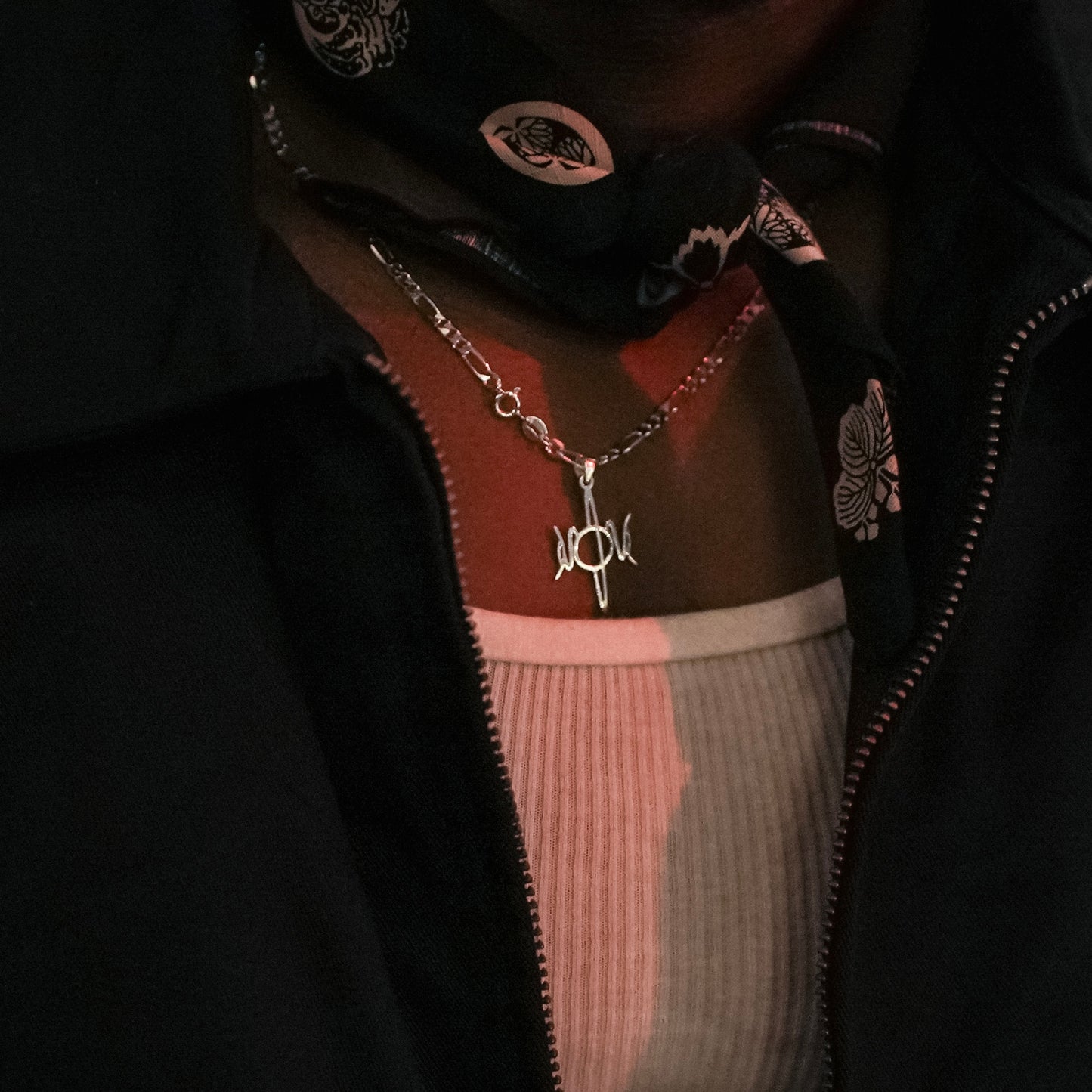 CV Logo Pendant Necklace